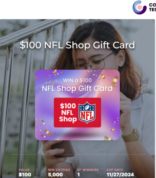 Spend $100 towards NFL SHop Now!